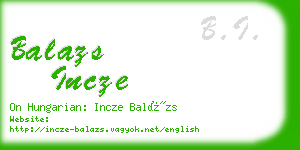 balazs incze business card